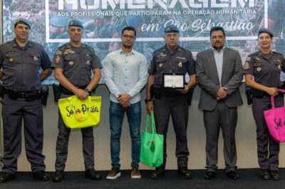 Polícia Militar homenageia profissionais que participaram de operação humanitária em São Sebastião
